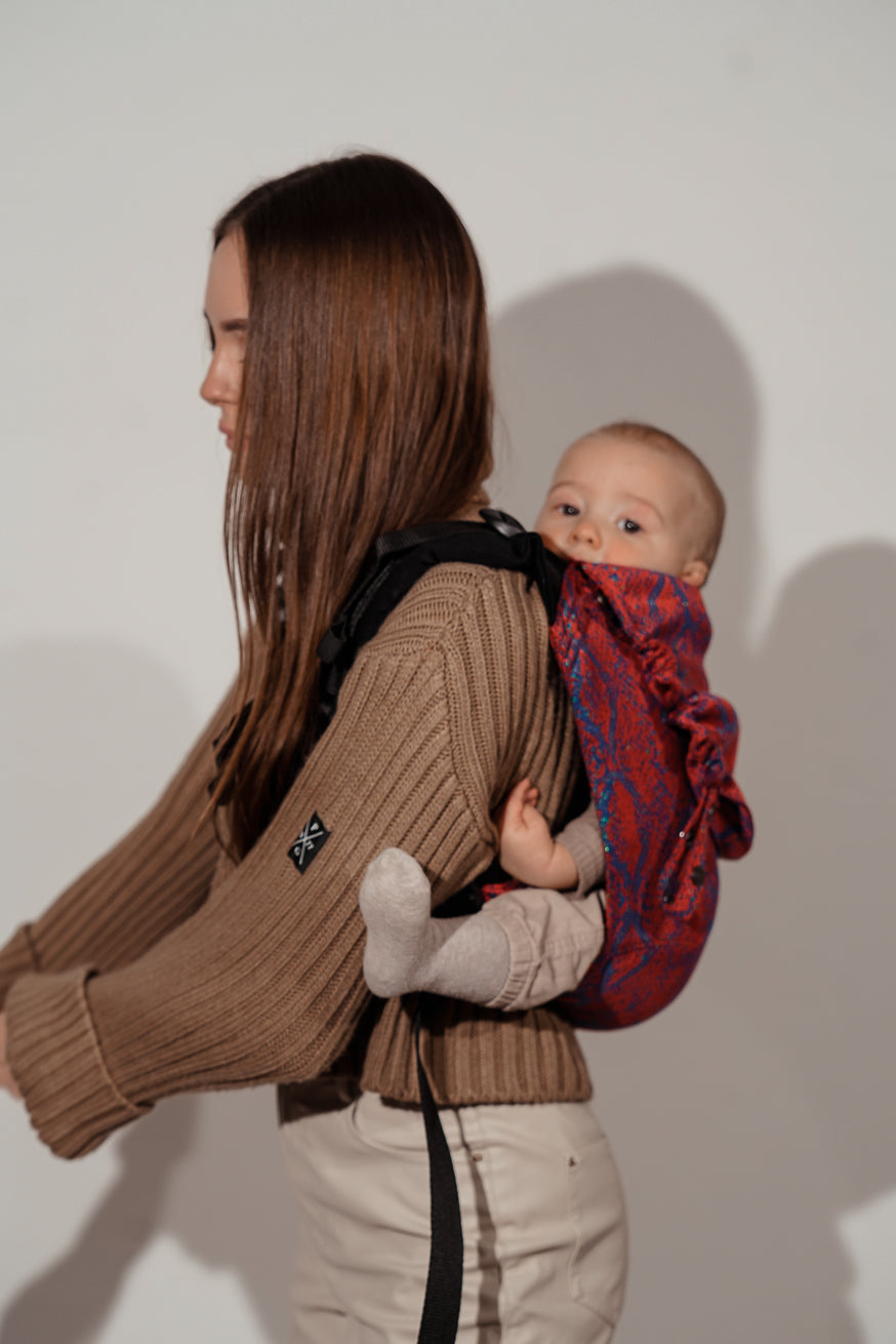 baby carrier Onbu Snake red blue