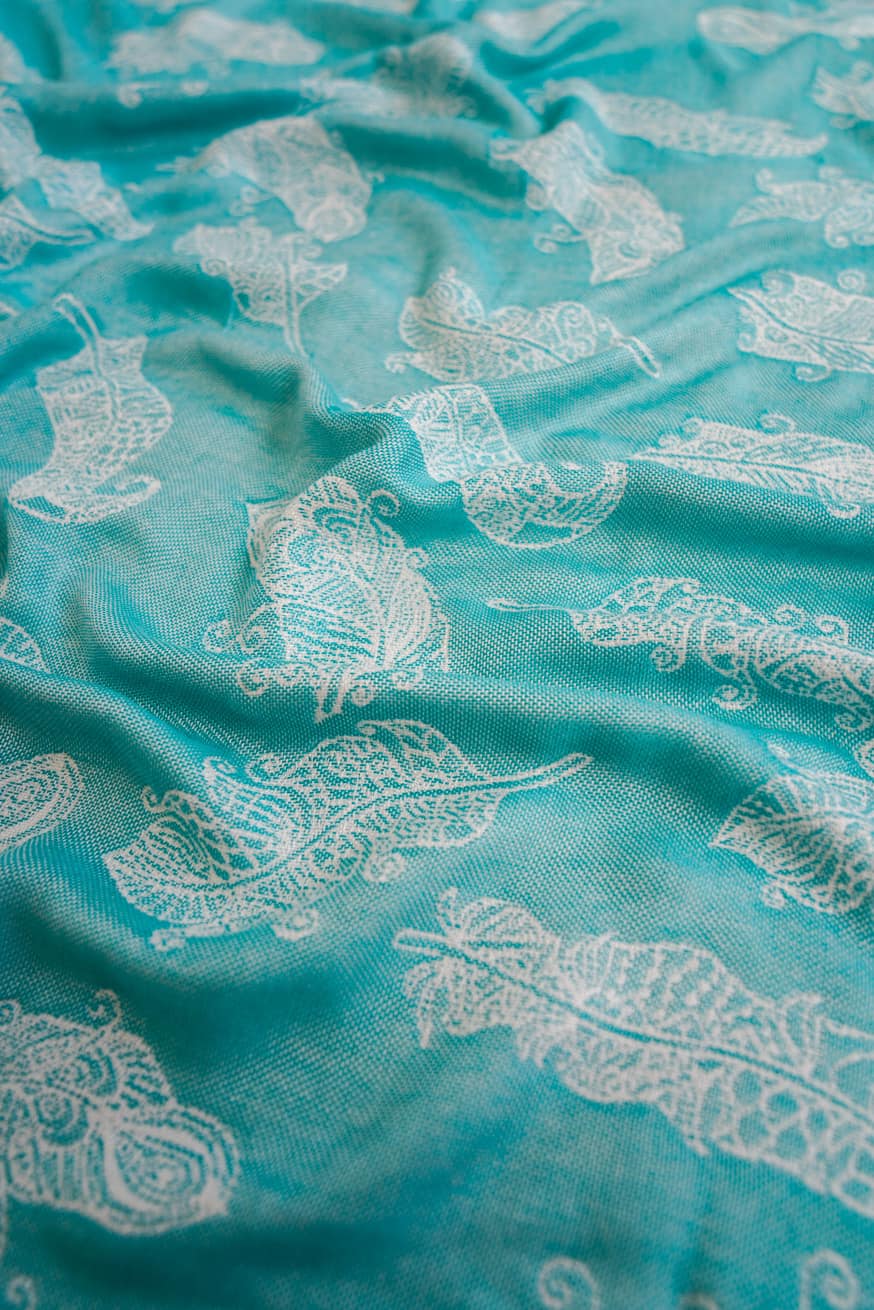 Knusende håndklæde mandala fjer Alexandra - KOKADI