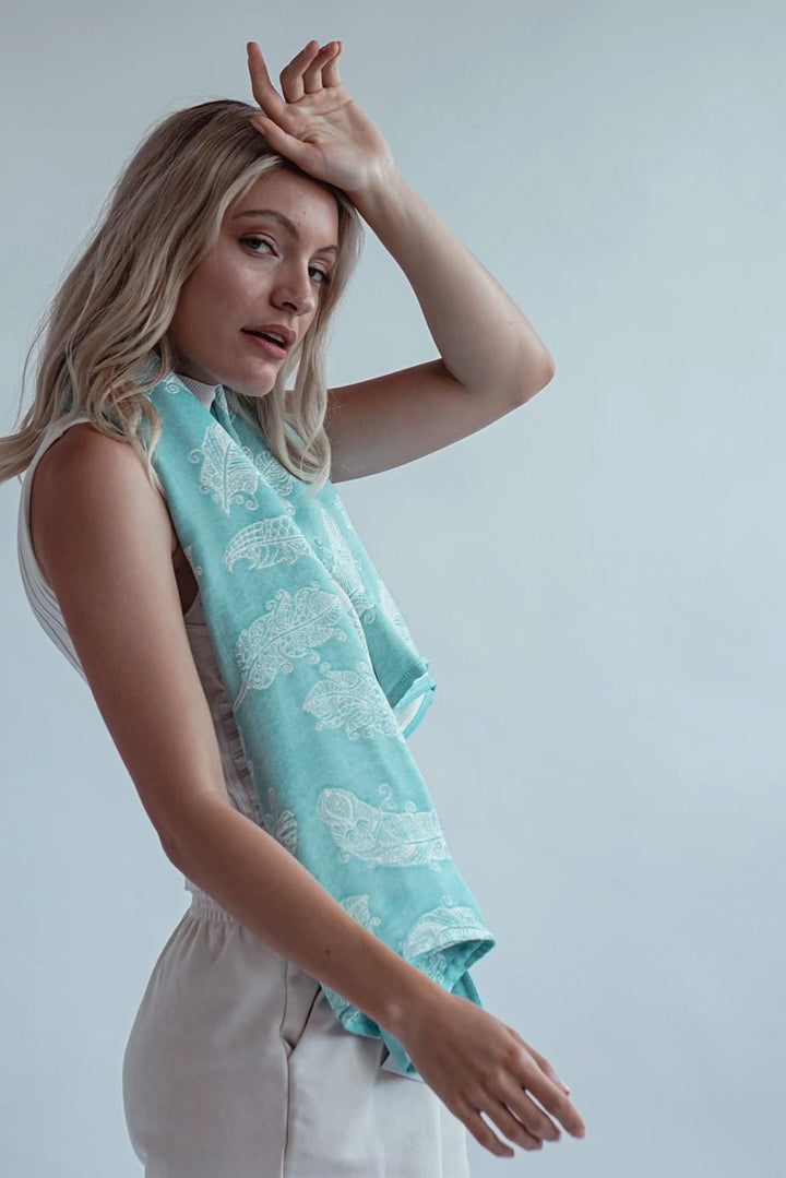 Knusende håndklæde mandala fjer Alexandra - KOKADI