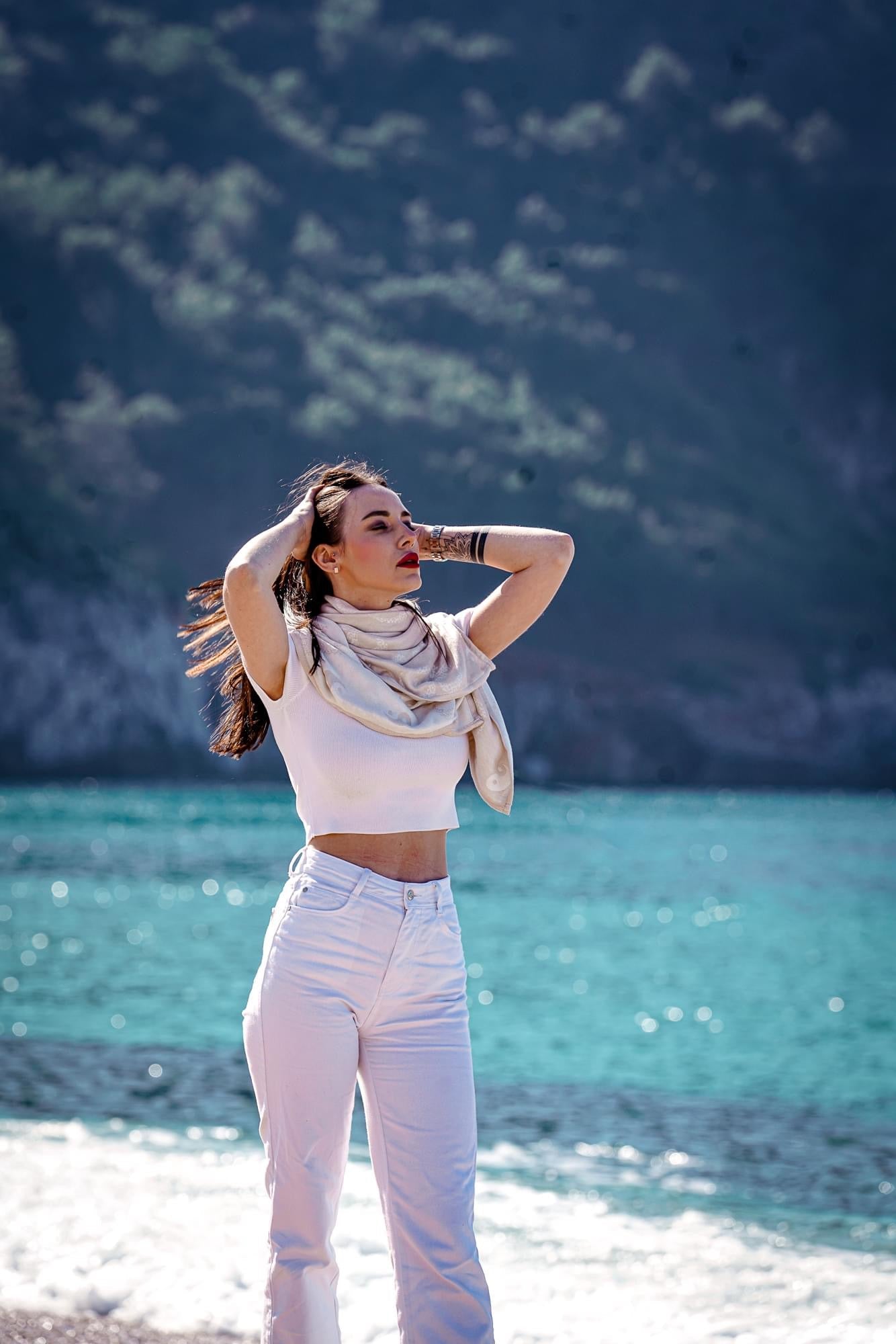 Knusende håndklæde Om Shanti Inner Light - KOKADI